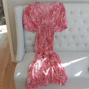 Pink Paisley Maxi Dress